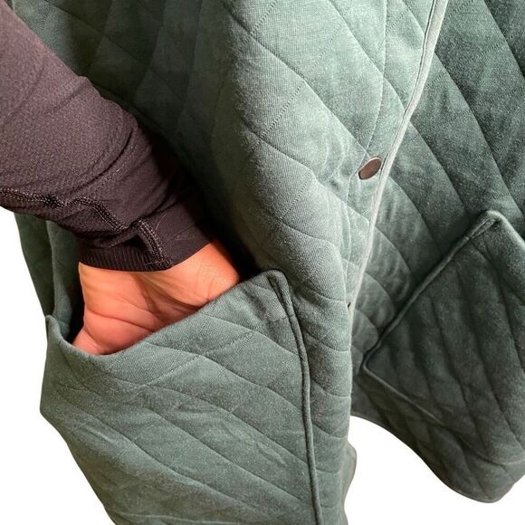 Coldwater Creek Womens Quilted Jacket 3X Teal Cottagecore Mature Button Front - Picture 5 of 10